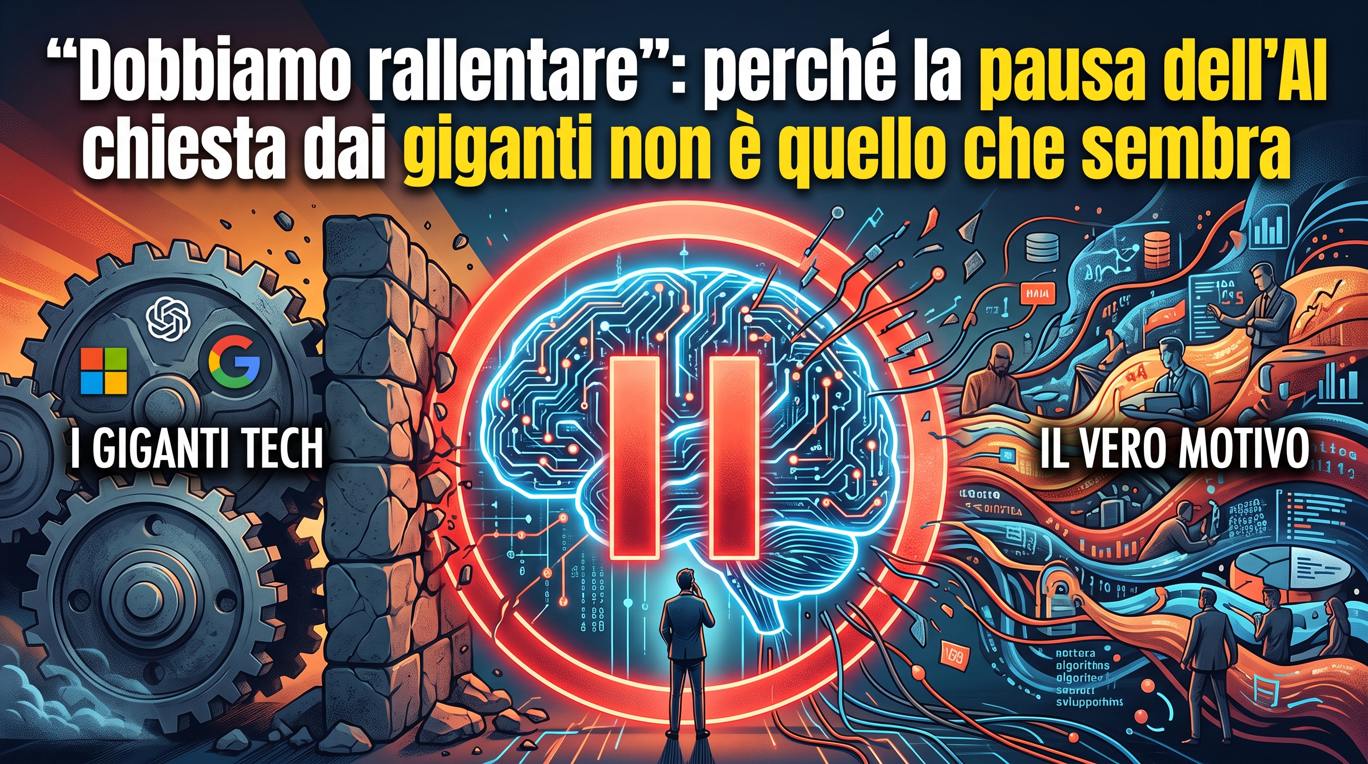 "Dobbiamo rallentare": perché la pausa dell'AI chiesta dai giganti non è quello che sembra
